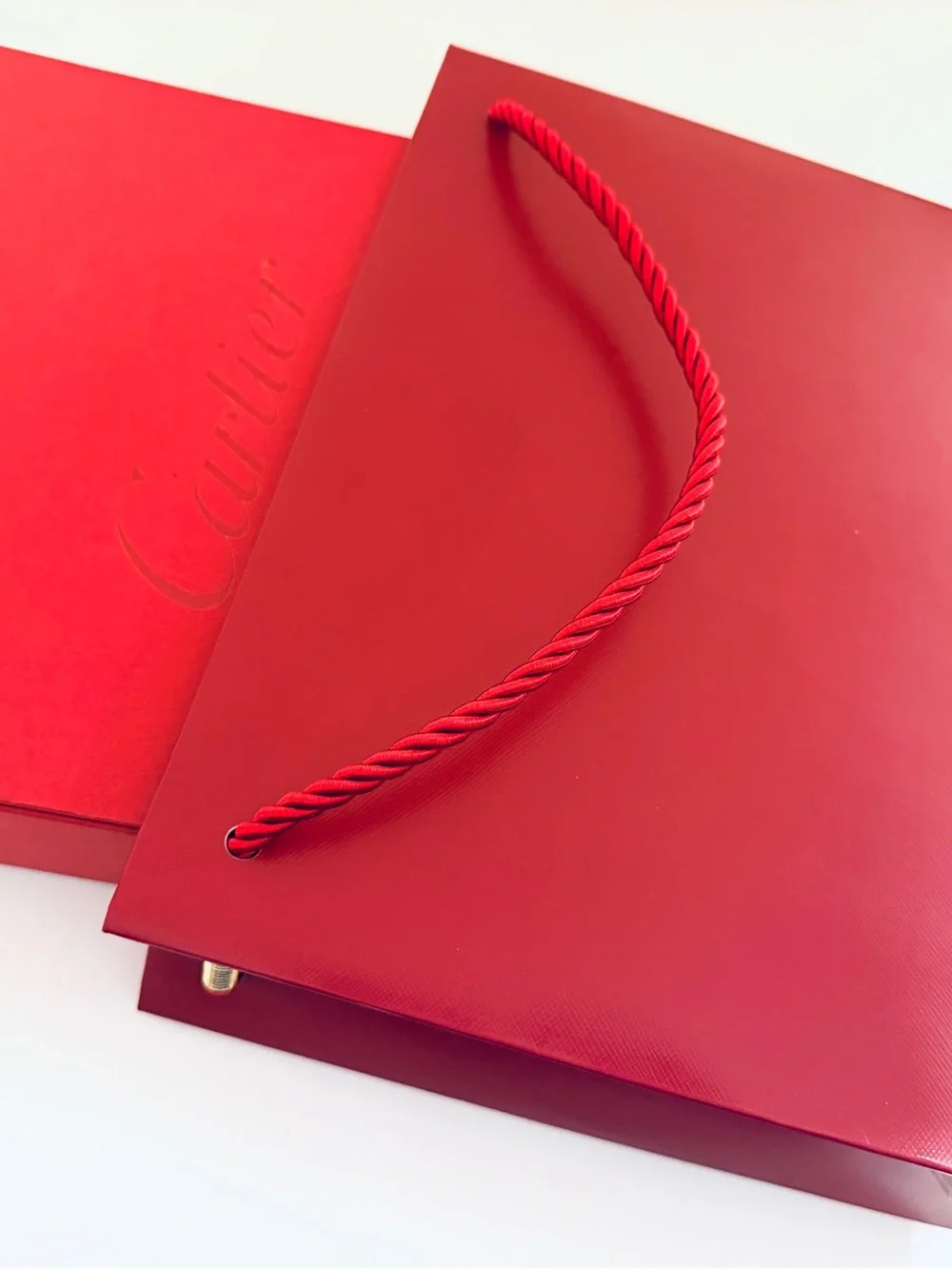 Cartier Red Box W Shopping Bag